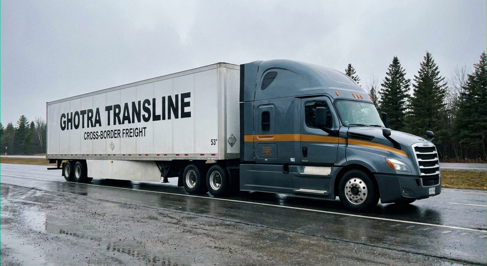Ghotra Transline dry van tractor-trailer on the highway